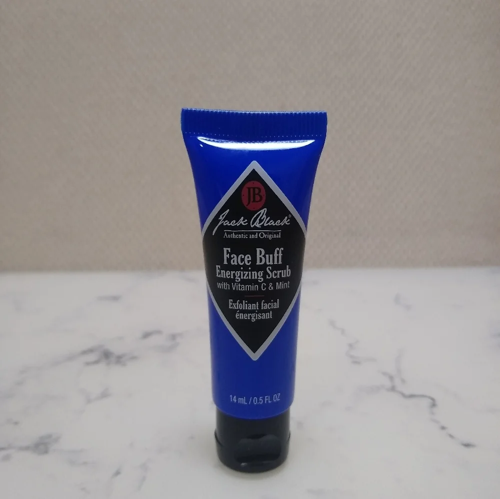 Jack Black Face Buff Energizing Scrub Travel size 0.5 oz/14ml Sealed
